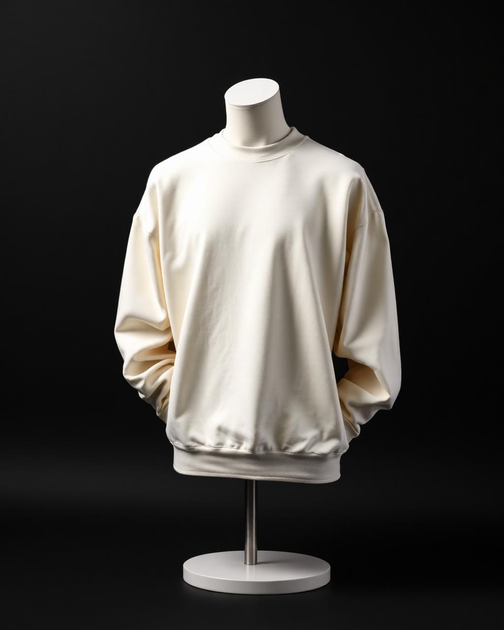 Cream boxy crewneck